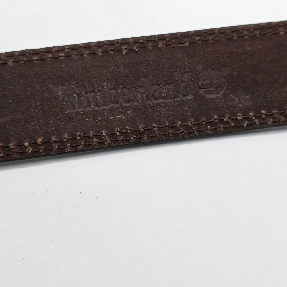 Timberland Brown 35Mm Boot Leather Belt 1.25